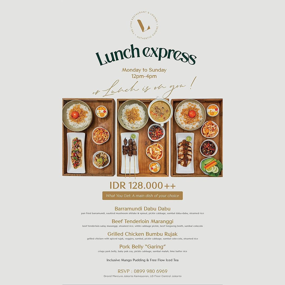 The Lynx Lunch Express Menu